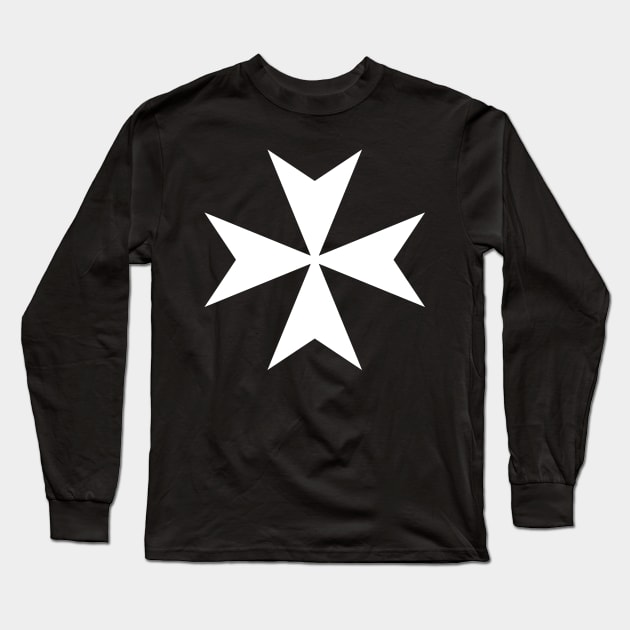 Cross of Knights of Saint John Long Sleeve T-Shirt by blackroserelicsshop@gmail.com